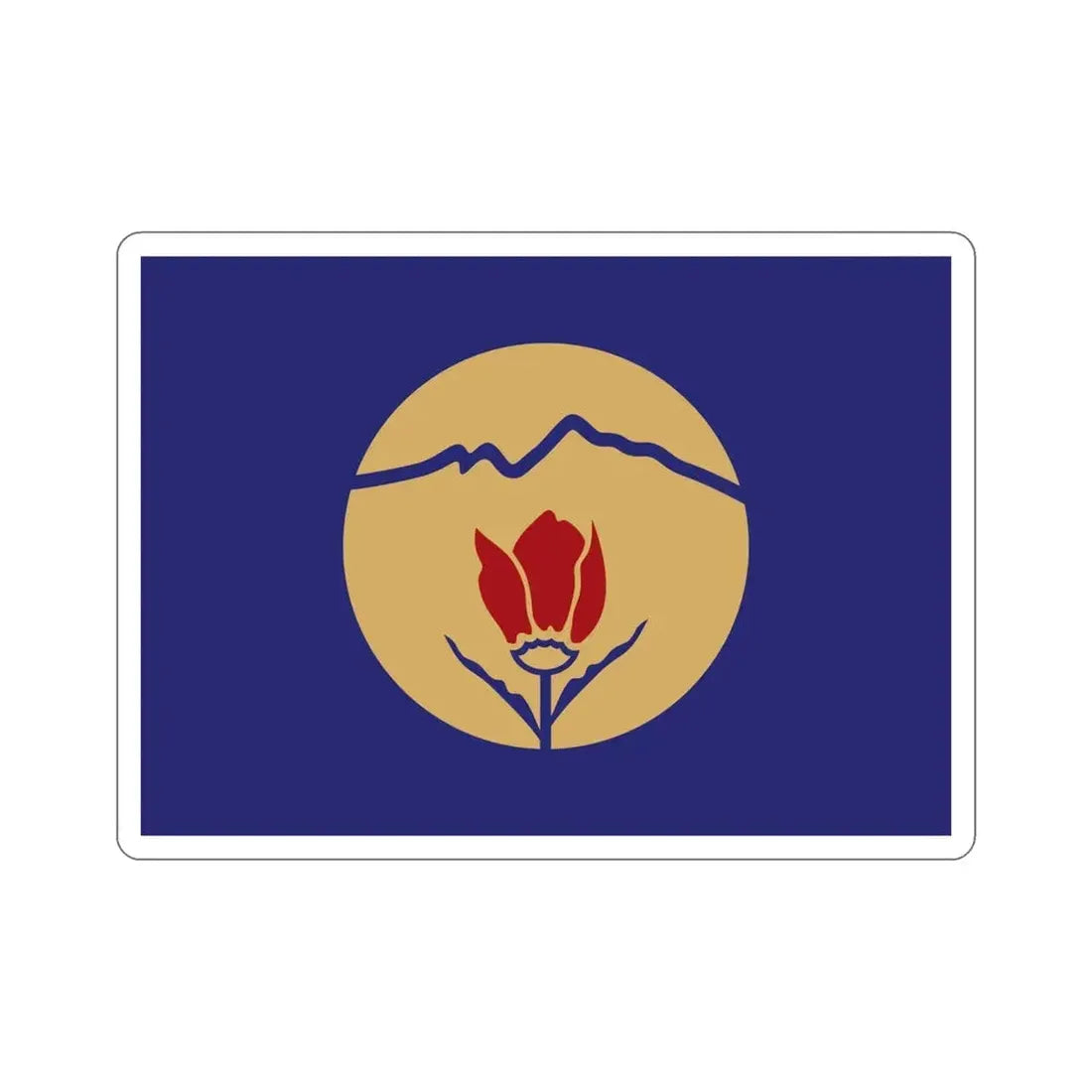 Flag of Kukës Albania STICKER Vinyl Die-Cut Decal - The Sticker Space