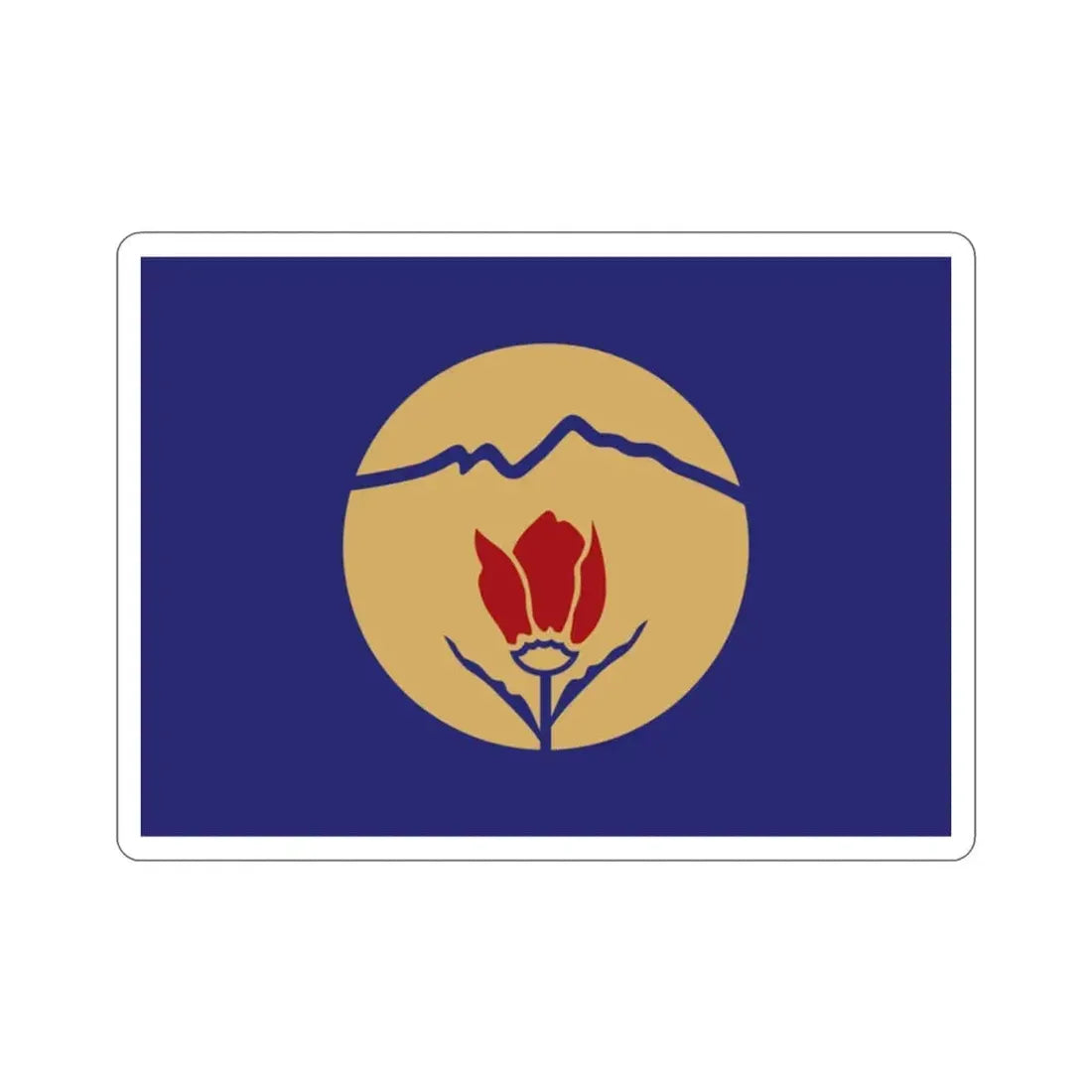 Flag of Kukës Albania STICKER Vinyl Die-Cut Decal - The Sticker Space