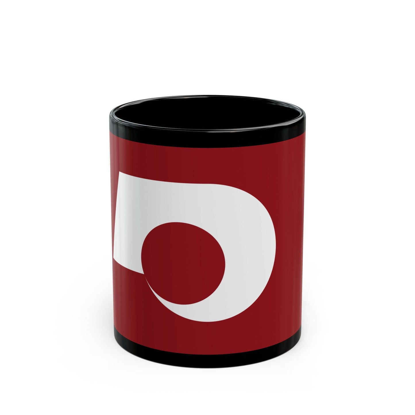 Flag of Kumamoto Prefecture Japan - Black Coffee Mug-11oz-The Sticker Space