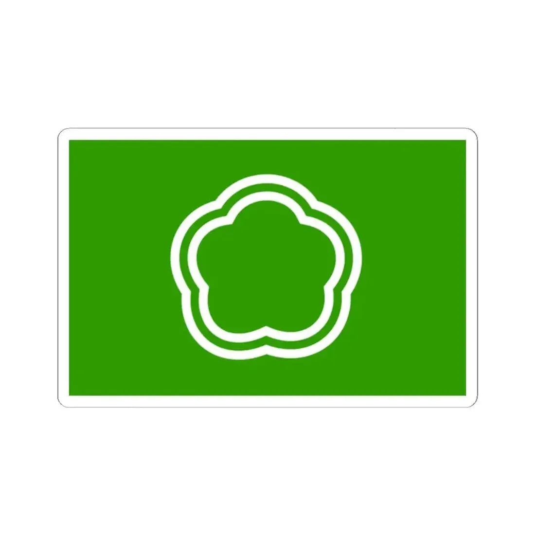 Flag of Kunitachi Tokyo Japan - STICKER Vinyl Kiss-Cut Decal 2 Inch White - The Sticker Space