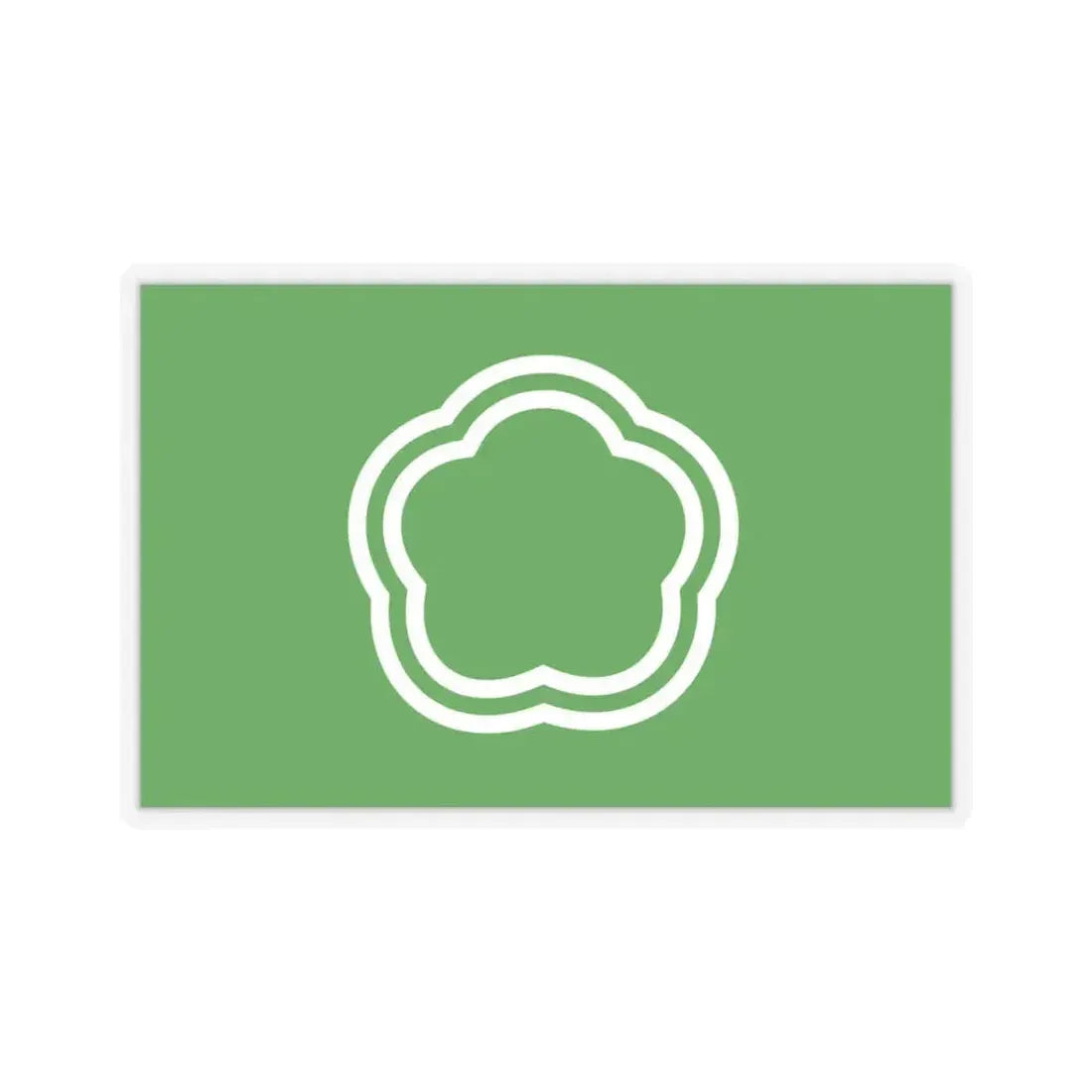 Flag of Kunitachi Tokyo Japan - STICKER Vinyl Kiss-Cut Decal 4 Inch Transparent - The Sticker Space