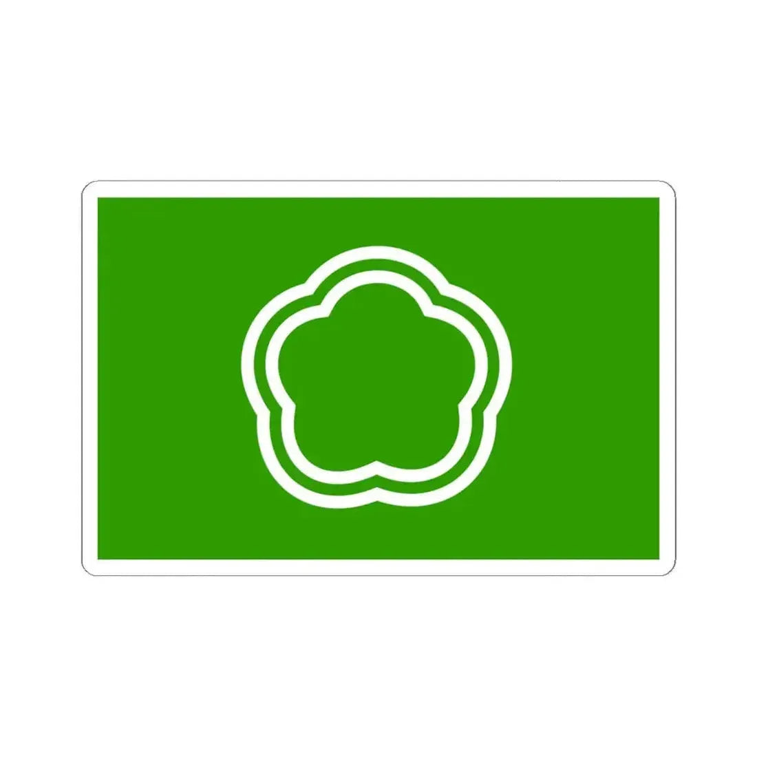 Flag of Kunitachi Tokyo Japan - STICKER Vinyl Kiss-Cut Decal 4 Inch White - The Sticker Space