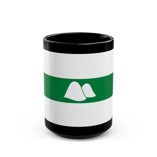 Flag of Kurgan Oblast Russia - Black Coffee Mug-15oz-The Sticker Space