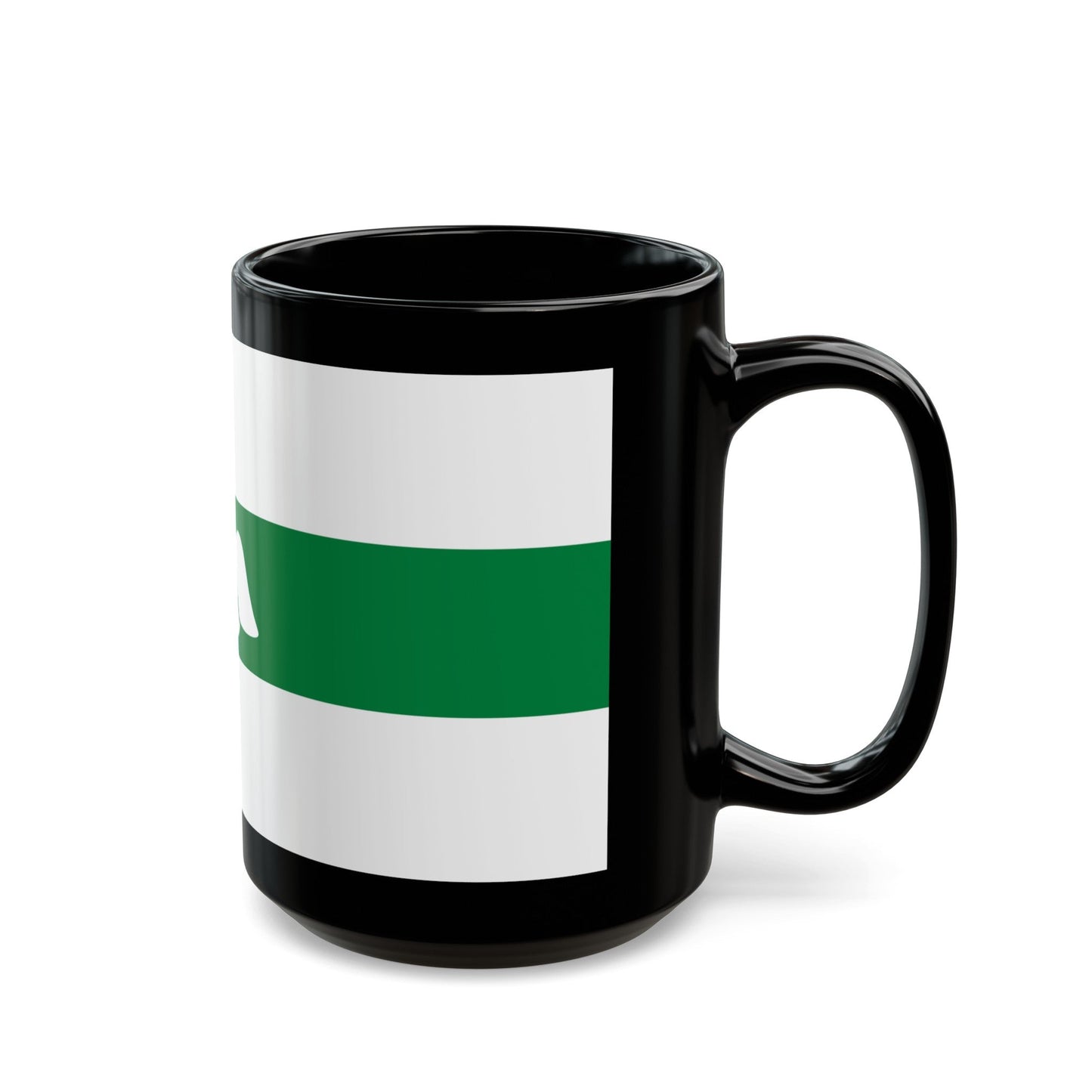 Flag of Kurgan Oblast Russia - Black Coffee Mug-The Sticker Space