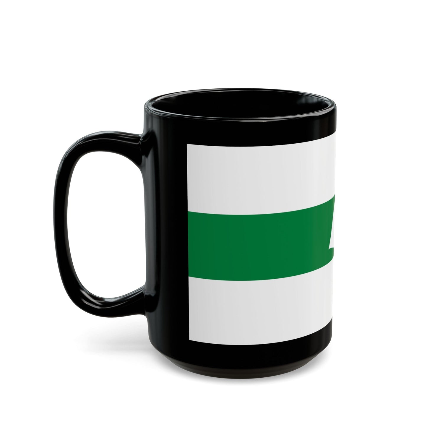 Flag of Kurgan Oblast Russia - Black Coffee Mug-The Sticker Space