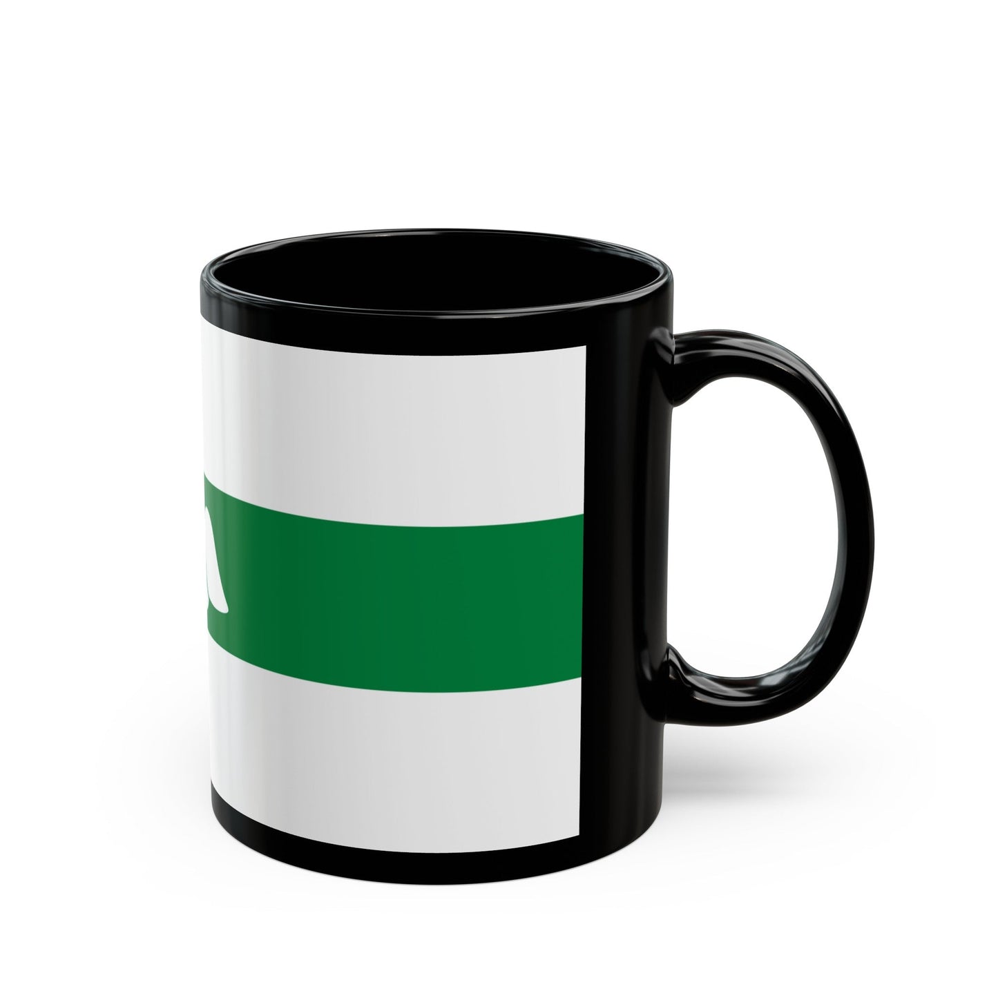 Flag of Kurgan Oblast Russia - Black Coffee Mug-The Sticker Space