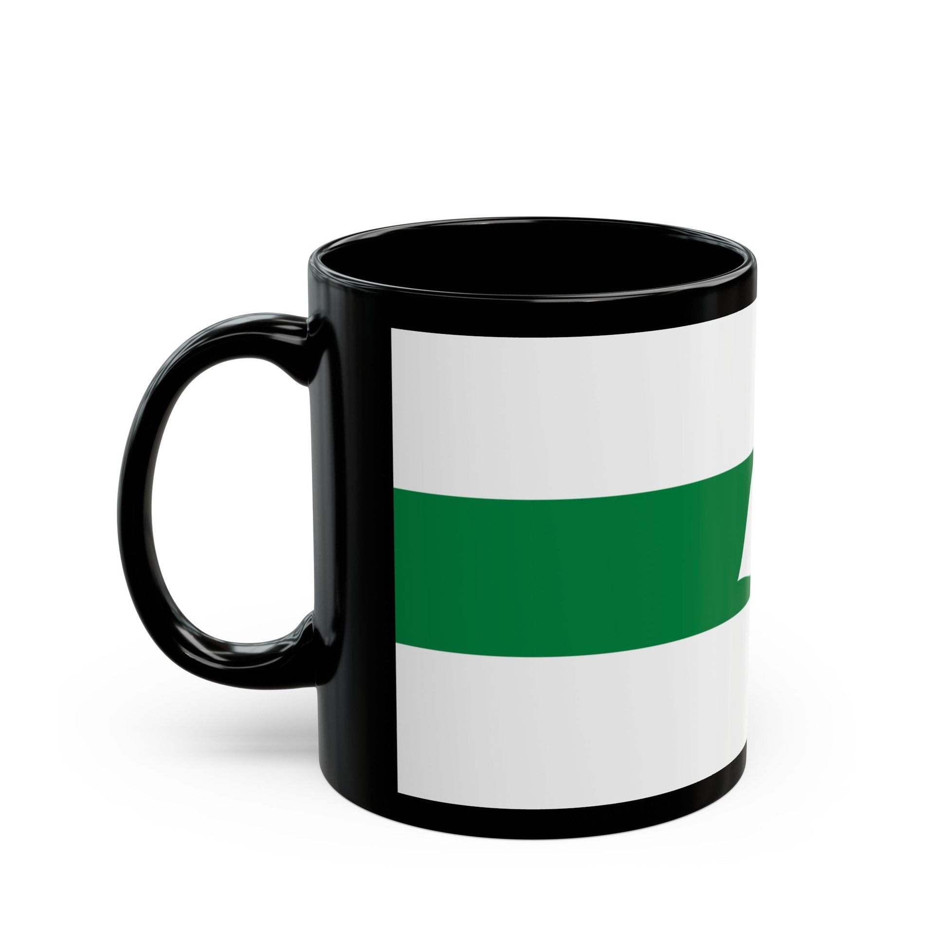 Flag of Kurgan Oblast Russia - Black Coffee Mug-The Sticker Space