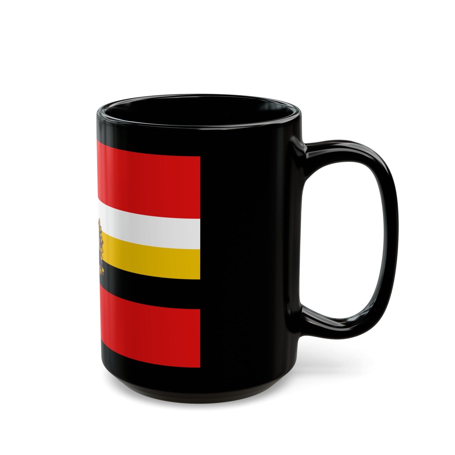 Flag of Kursk Oblast Russia - Black Coffee Mug-The Sticker Space