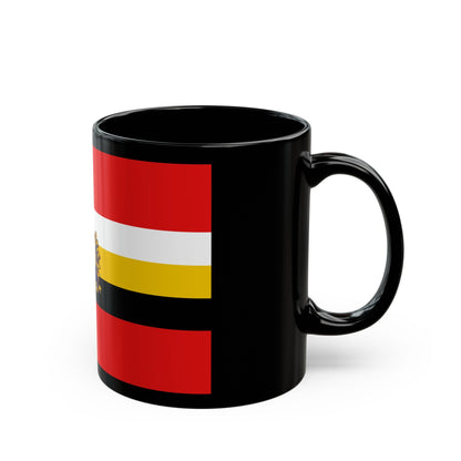 Flag of Kursk Oblast Russia - Black Coffee Mug-The Sticker Space