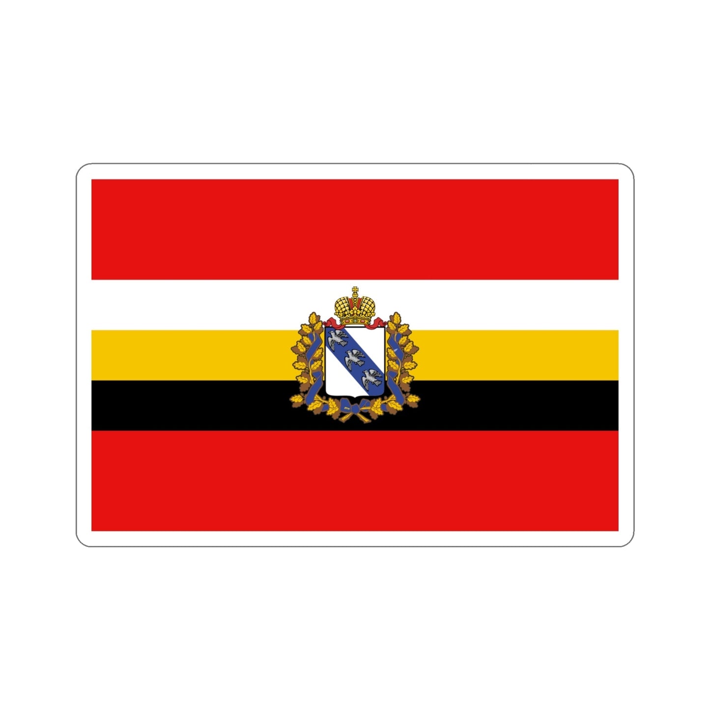 Flag of Kursk Oblast Russia STICKER Vinyl Die-Cut Decal-4 Inch-The Sticker Space