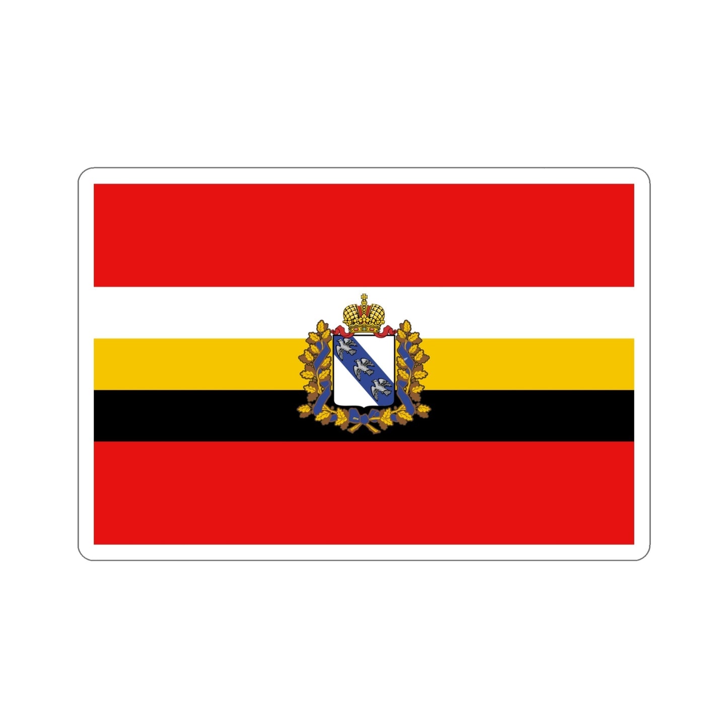 Flag of Kursk Oblast Russia STICKER Vinyl Die-Cut Decal-5 Inch-The Sticker Space