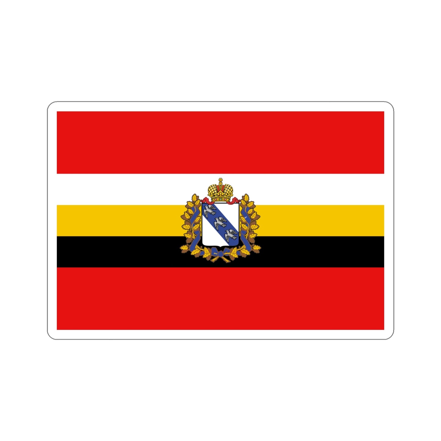 Flag of Kursk Oblast Russia STICKER Vinyl Die-Cut Decal-6 Inch-The Sticker Space