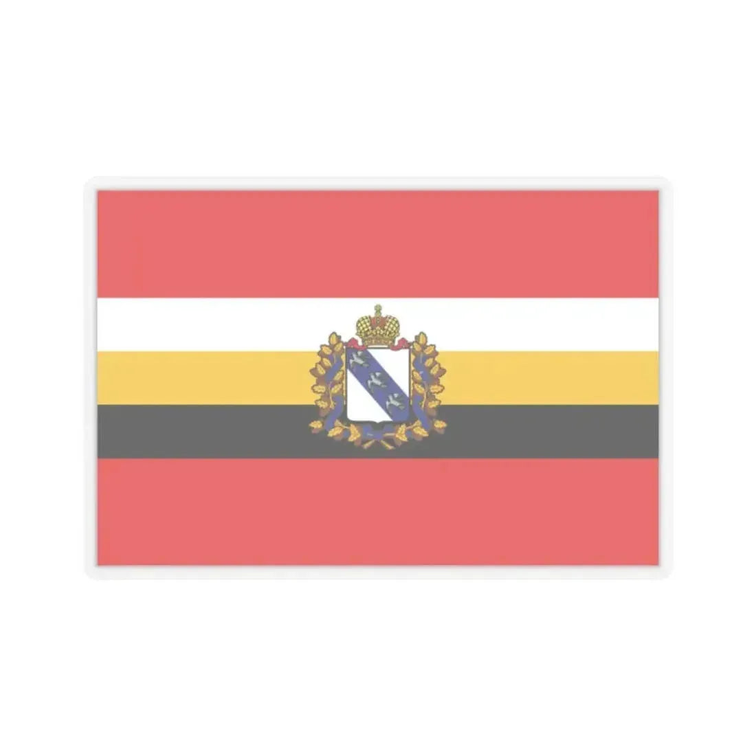 Flag of Kursk Oblast Russia - STICKER Vinyl Kiss-Cut Decal 2 Inch Transparent - The Sticker Space