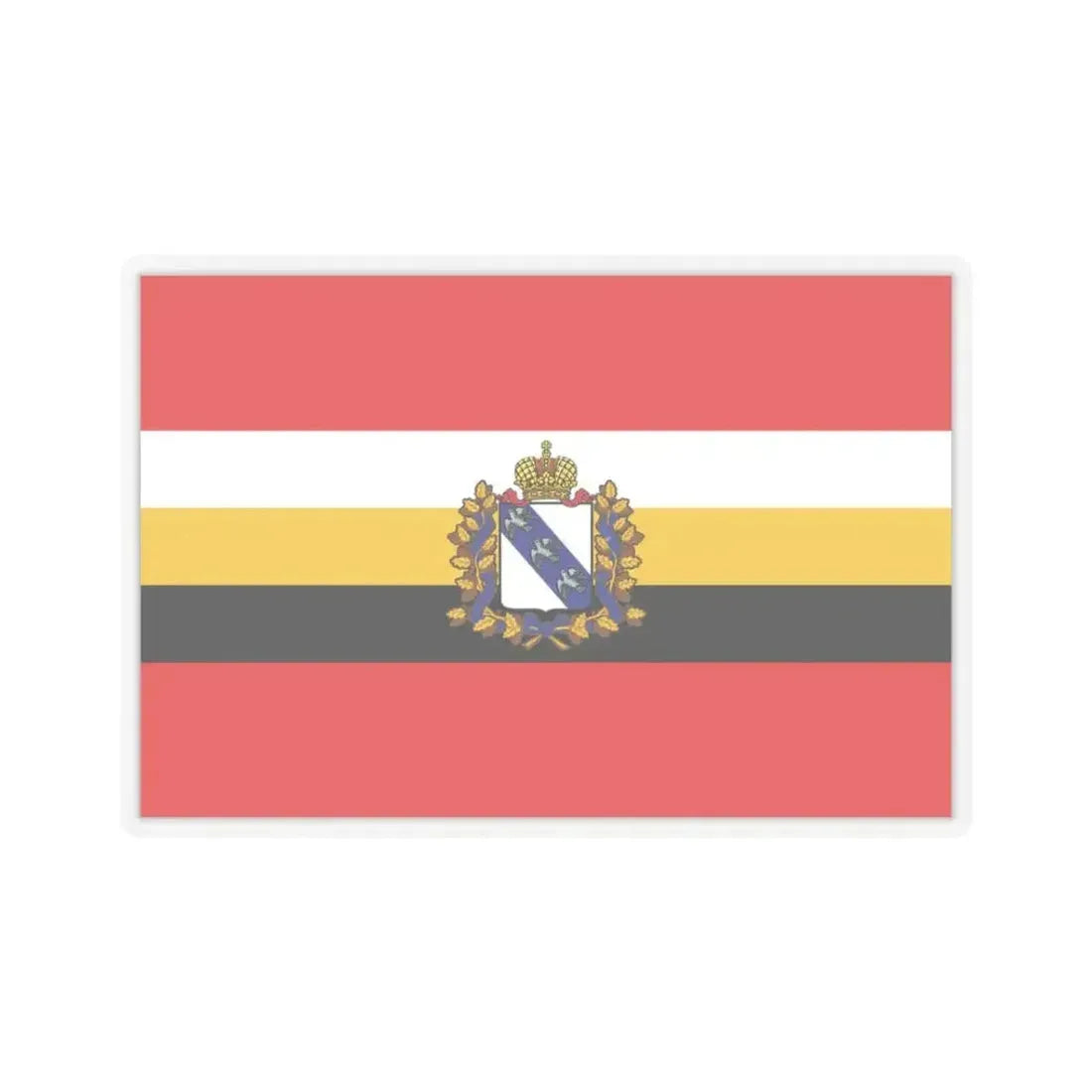 Flag of Kursk Oblast Russia - STICKER Vinyl Kiss-Cut Decal 3 Inch Transparent - The Sticker Space
