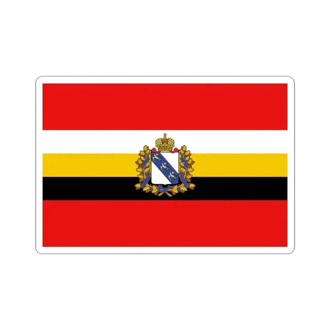 Flag of Kursk Oblast Russia - STICKER Vinyl Kiss-Cut Decal 3 Inch White - The Sticker Space