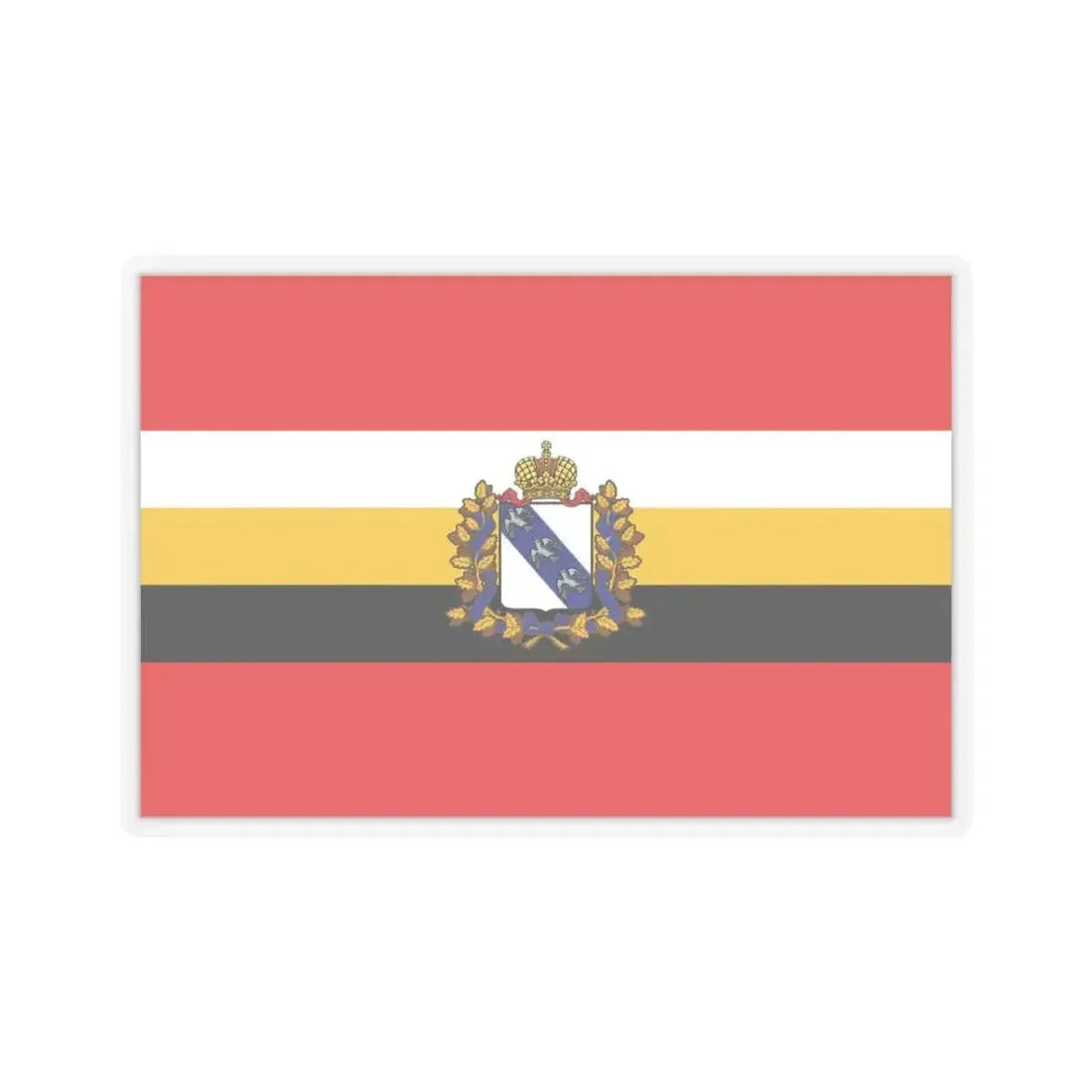 Flag of Kursk Oblast Russia - STICKER Vinyl Kiss-Cut Decal 4 Inch Transparent - The Sticker Space