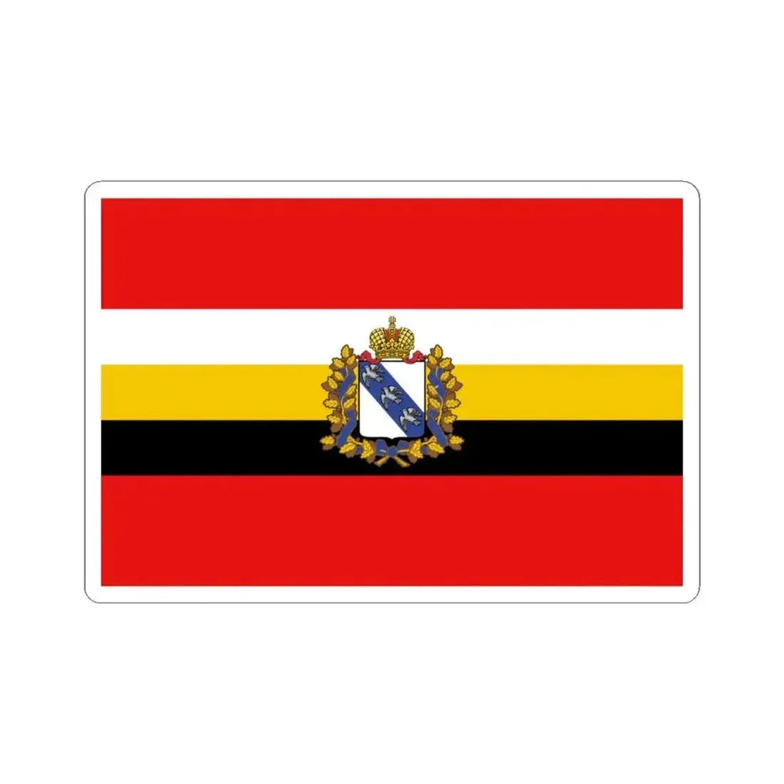 Flag of Kursk Oblast Russia - STICKER Vinyl Kiss-Cut Decal 4 Inch White - The Sticker Space