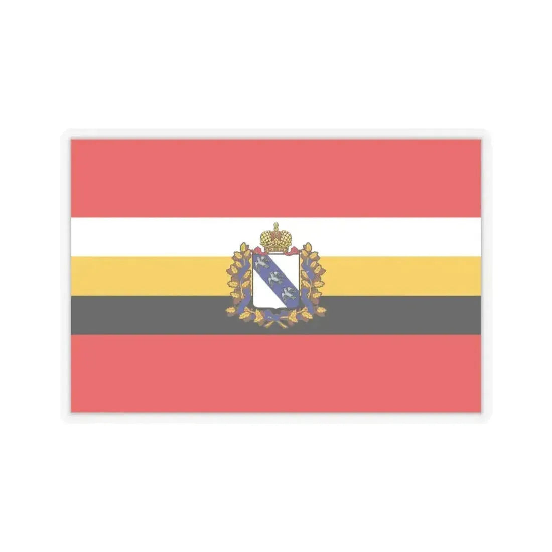 Flag of Kursk Oblast Russia - STICKER Vinyl Kiss-Cut Decal 6 Inch Transparent - The Sticker Space