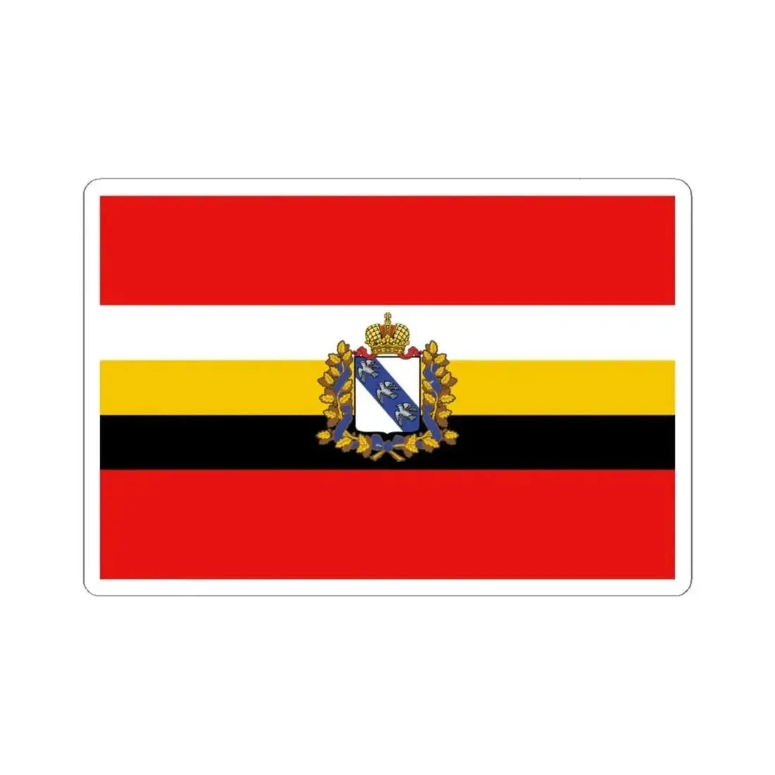 Flag of Kursk Oblast Russia - STICKER Vinyl Kiss-Cut Decal 6 Inch White - The Sticker Space