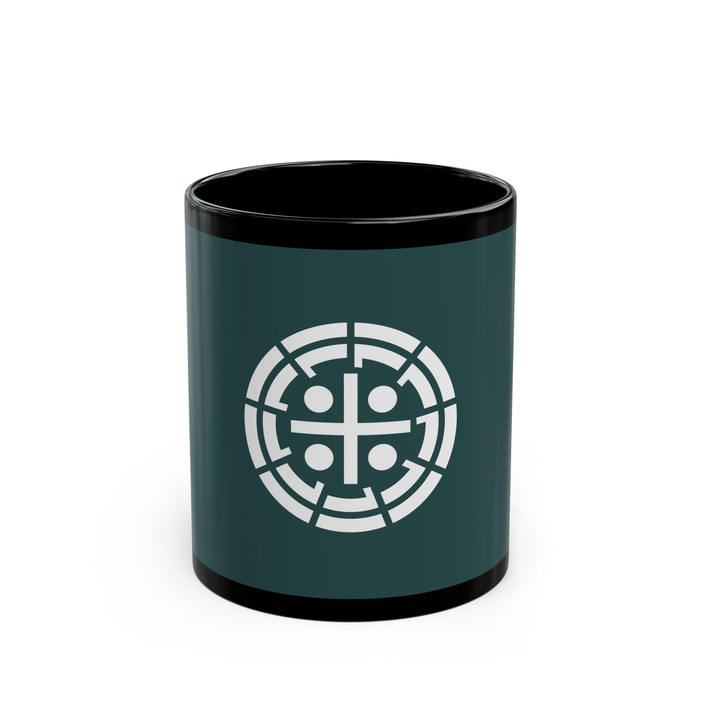 Flag of Kurume Fukuoka Japan - Black Coffee Mug-11oz-The Sticker Space