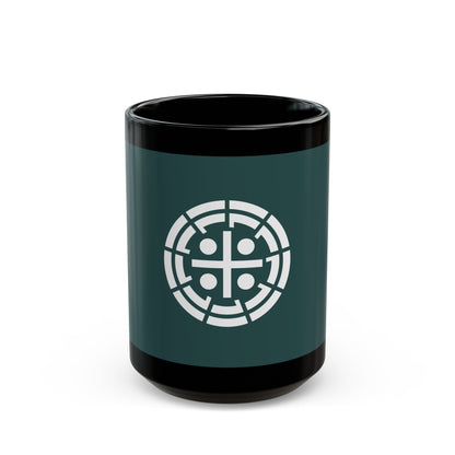 Flag of Kurume Fukuoka Japan - Black Coffee Mug-15oz-The Sticker Space