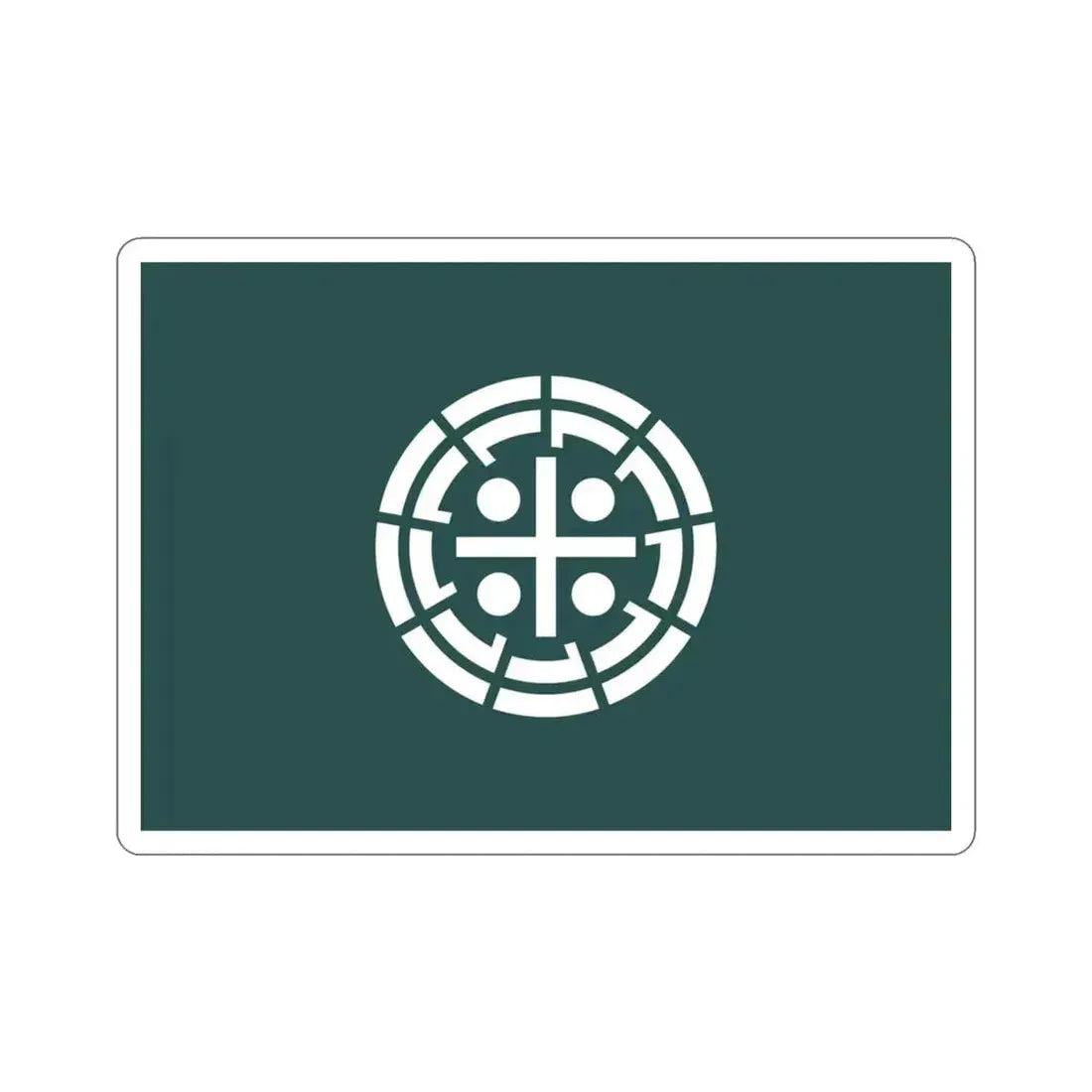 Flag of Kurume Fukuoka Japan STICKER Vinyl Die-Cut Decal 3 Inch - The Sticker Space