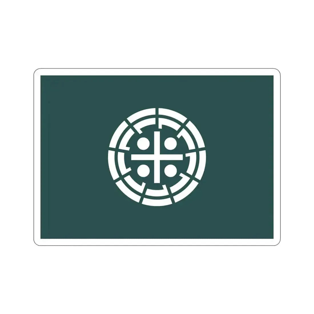 Flag of Kurume Fukuoka Japan STICKER Vinyl Die-Cut Decal 4 Inch - The Sticker Space