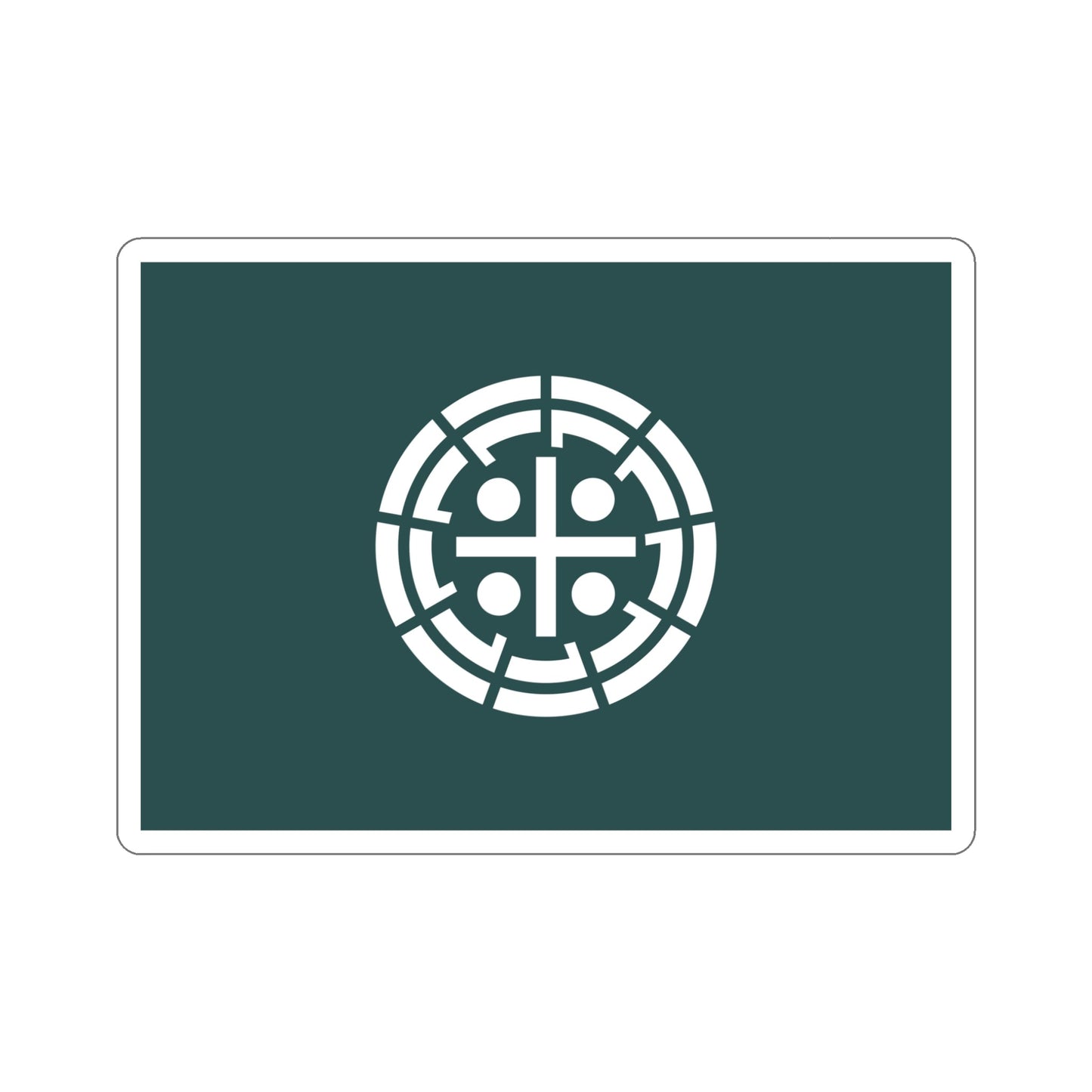 Flag of Kurume Fukuoka Japan STICKER Vinyl Die-Cut Decal-5 Inch-The Sticker Space