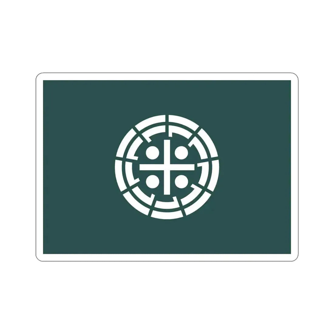 Flag of Kurume Fukuoka Japan STICKER Vinyl Die-Cut Decal 5 Inch - The Sticker Space