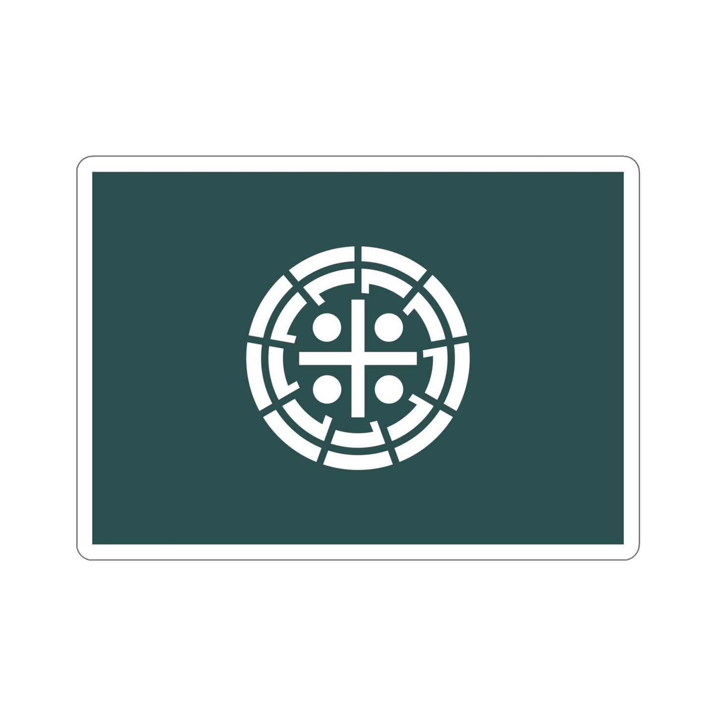 Flag of Kurume Fukuoka Japan STICKER Vinyl Die-Cut Decal-6 Inch-The Sticker Space