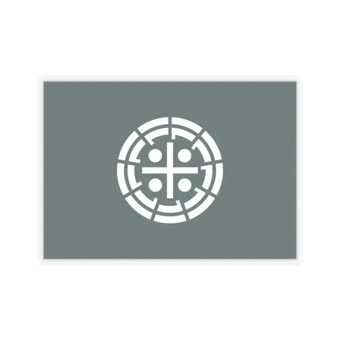 Flag of Kurume Fukuoka Japan - STICKER Vinyl Kiss-Cut Decal 2 Inch Transparent - The Sticker Space