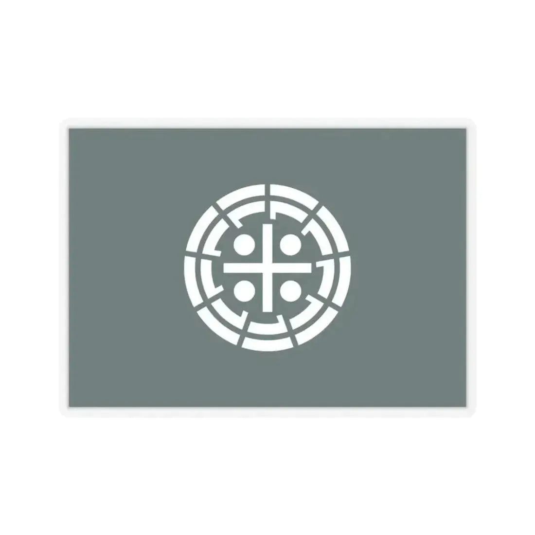 Flag of Kurume Fukuoka Japan - STICKER Vinyl Kiss-Cut Decal 3 Inch Transparent - The Sticker Space