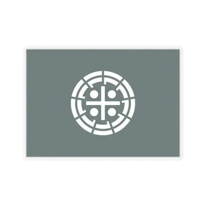 Flag of Kurume Fukuoka Japan - STICKER Vinyl Kiss-Cut Decal 3 Inch Transparent - The Sticker Space