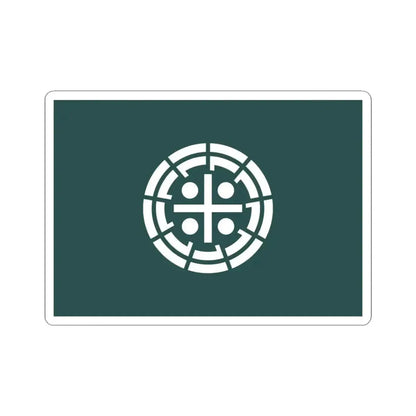 Flag of Kurume Fukuoka Japan - STICKER Vinyl Kiss-Cut Decal 3 Inch White - The Sticker Space
