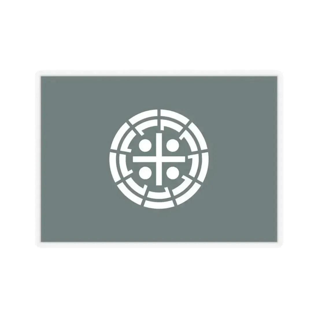 Flag of Kurume Fukuoka Japan - STICKER Vinyl Kiss-Cut Decal 4 Inch Transparent - The Sticker Space