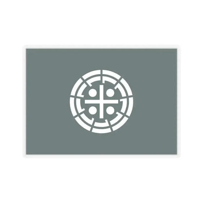 Flag of Kurume Fukuoka Japan - STICKER Vinyl Kiss-Cut Decal 4 Inch Transparent - The Sticker Space