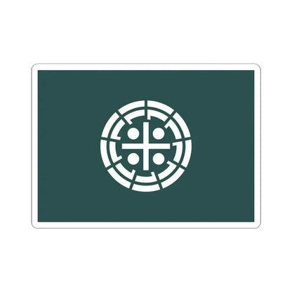 Flag of Kurume Fukuoka Japan - STICKER Vinyl Kiss-Cut Decal 4 Inch White - The Sticker Space