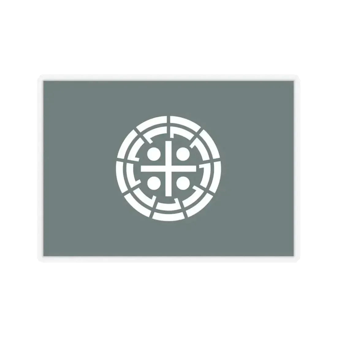 Flag of Kurume Fukuoka Japan - STICKER Vinyl Kiss-Cut Decal 6 Inch Transparent - The Sticker Space