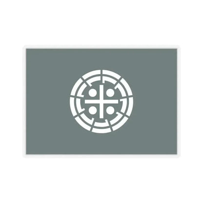 Flag of Kurume Fukuoka Japan - STICKER Vinyl Kiss-Cut Decal 6 Inch Transparent - The Sticker Space