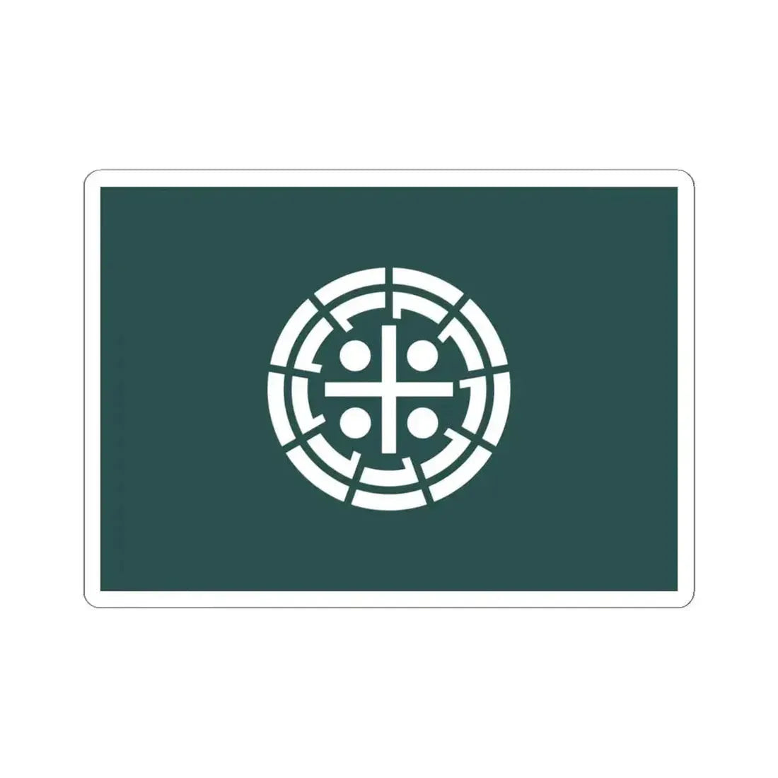 Flag of Kurume Fukuoka Japan - STICKER Vinyl Kiss-Cut Decal 6 Inch White - The Sticker Space