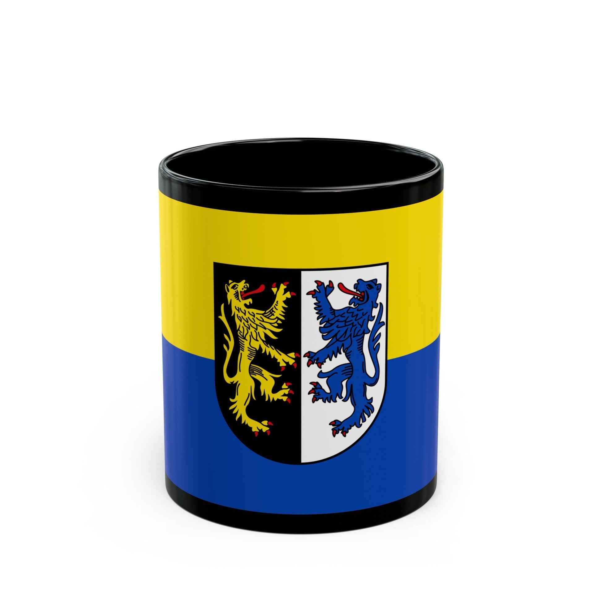 Flag of Kusel Germany - Black Coffee Mug-11oz-The Sticker Space