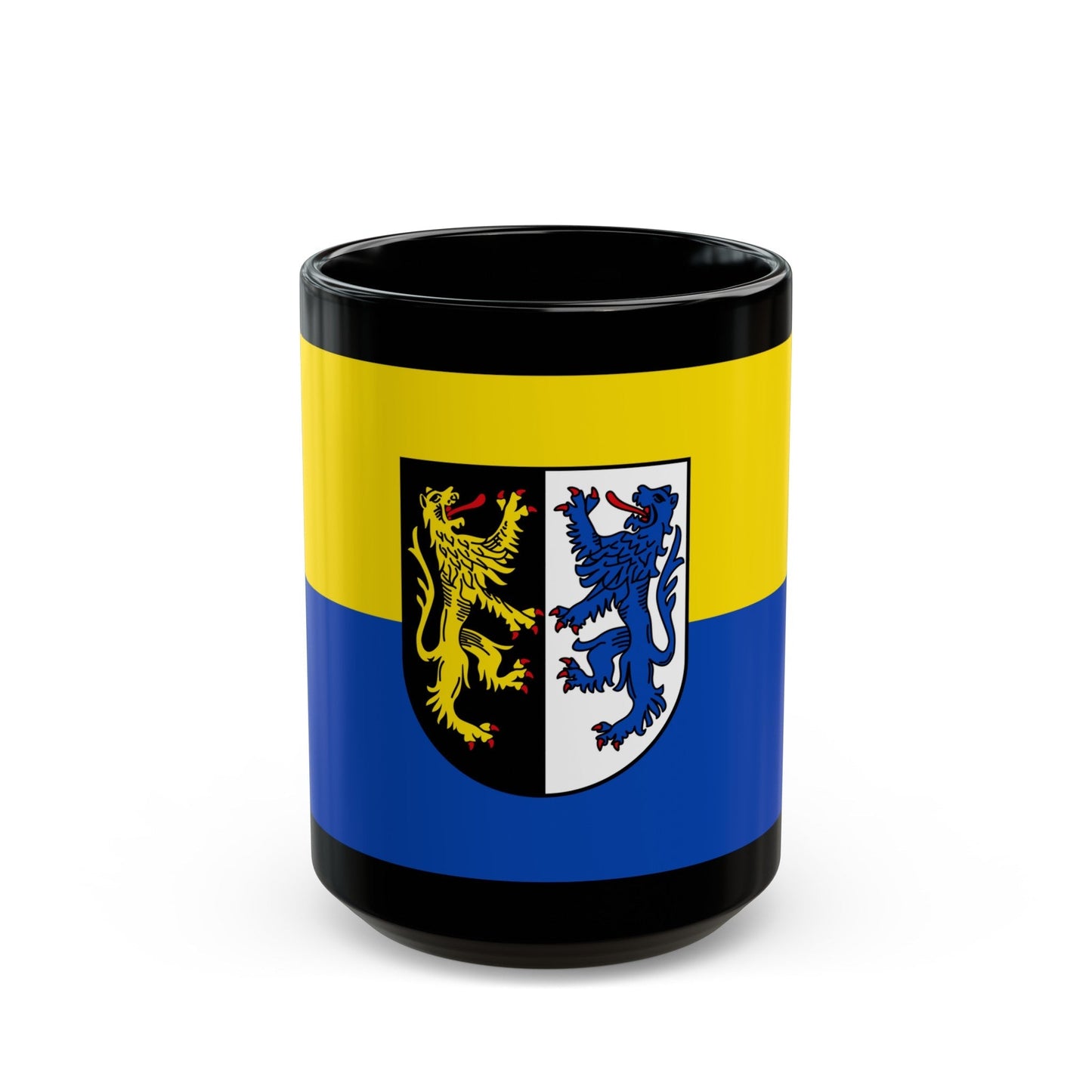 Flag of Kusel Germany - Black Coffee Mug-15oz-The Sticker Space