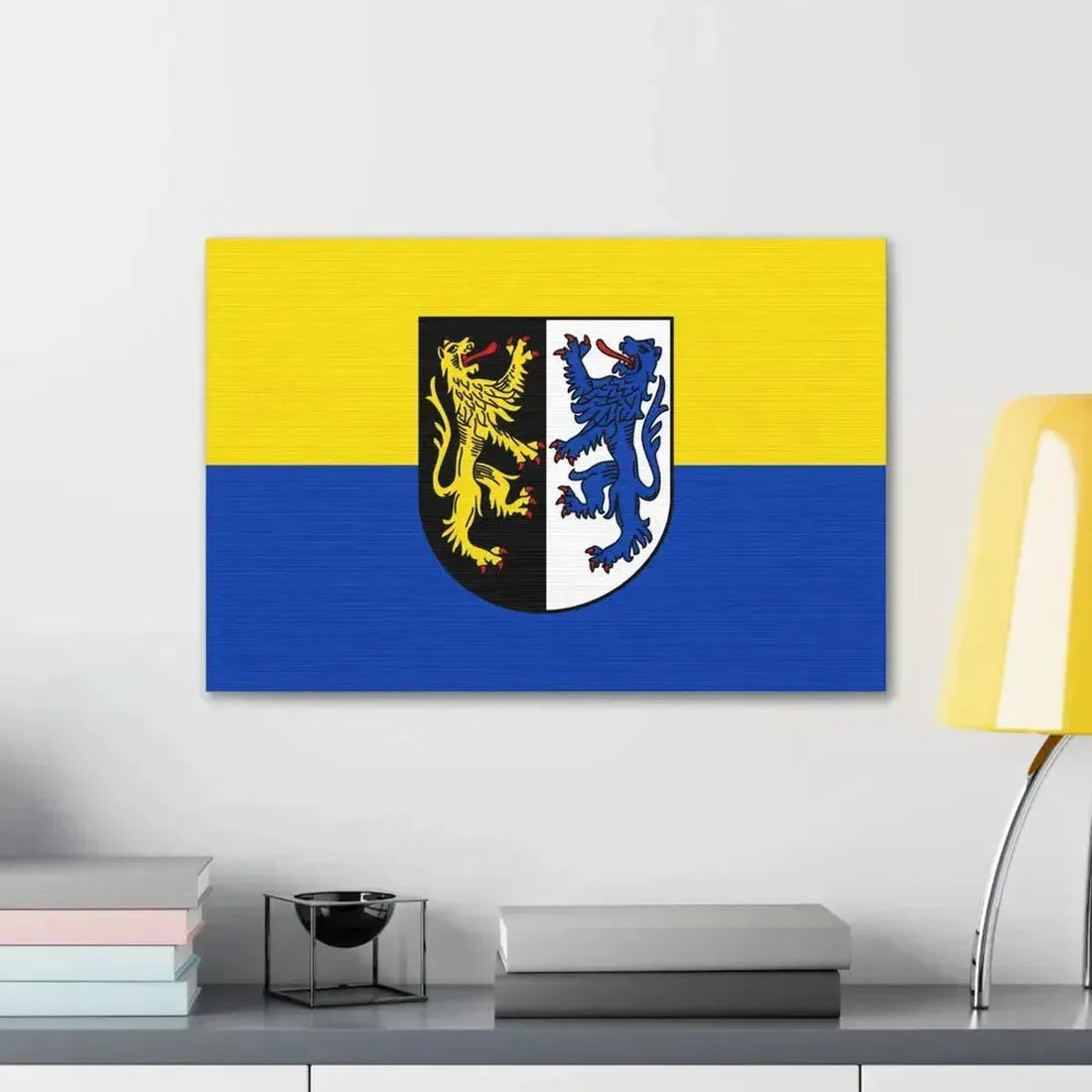 Flag of Kusel Germany - Canvas Wall Art - The Sticker Space