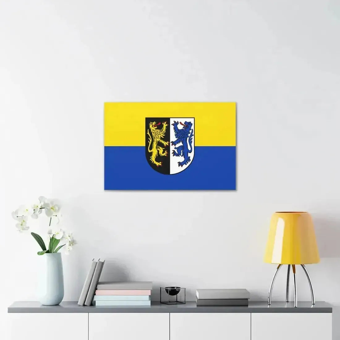 Flag of Kusel Germany - Canvas Wall Art - The Sticker Space