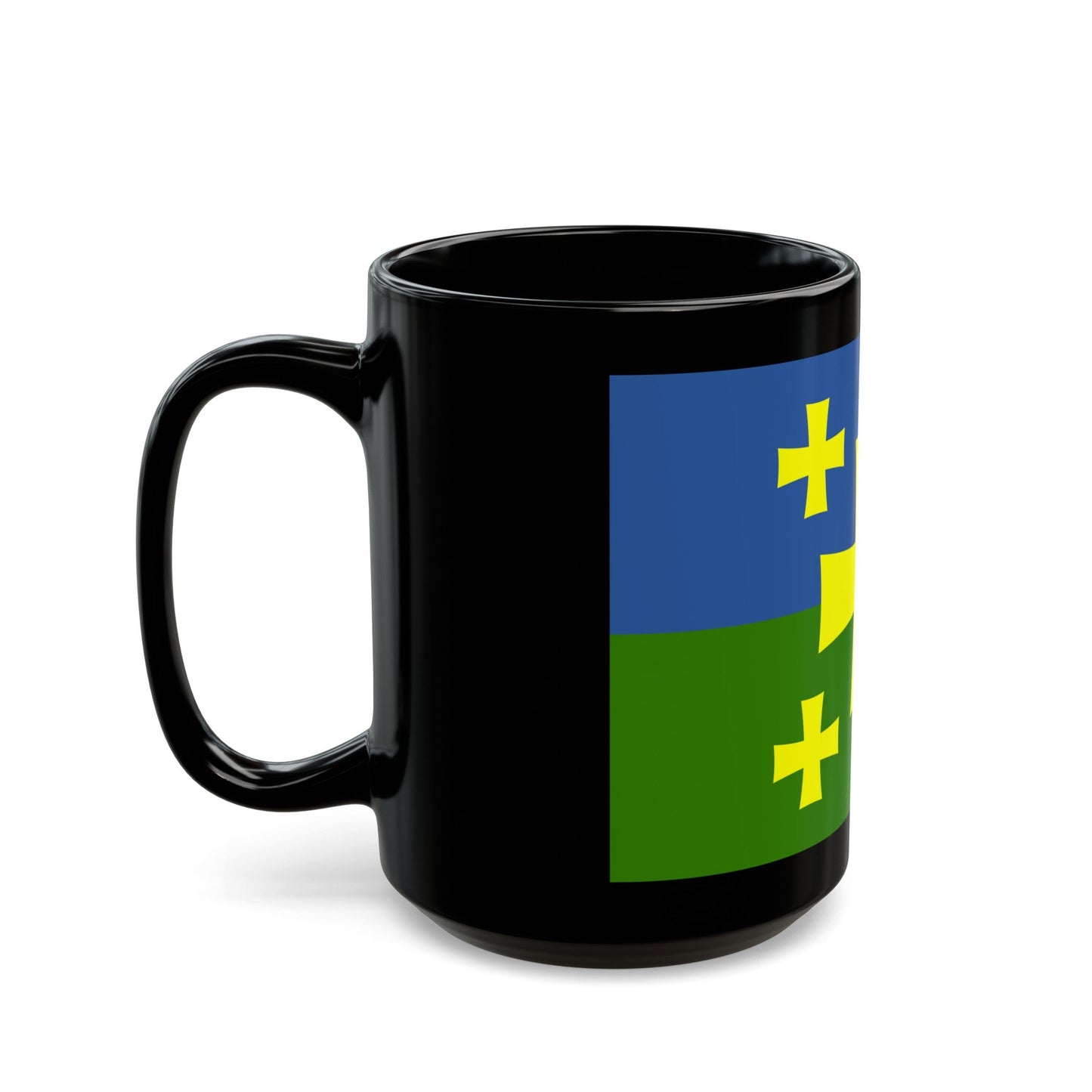 Flag of Kutaisi Georgia - Black Coffee Mug-The Sticker Space