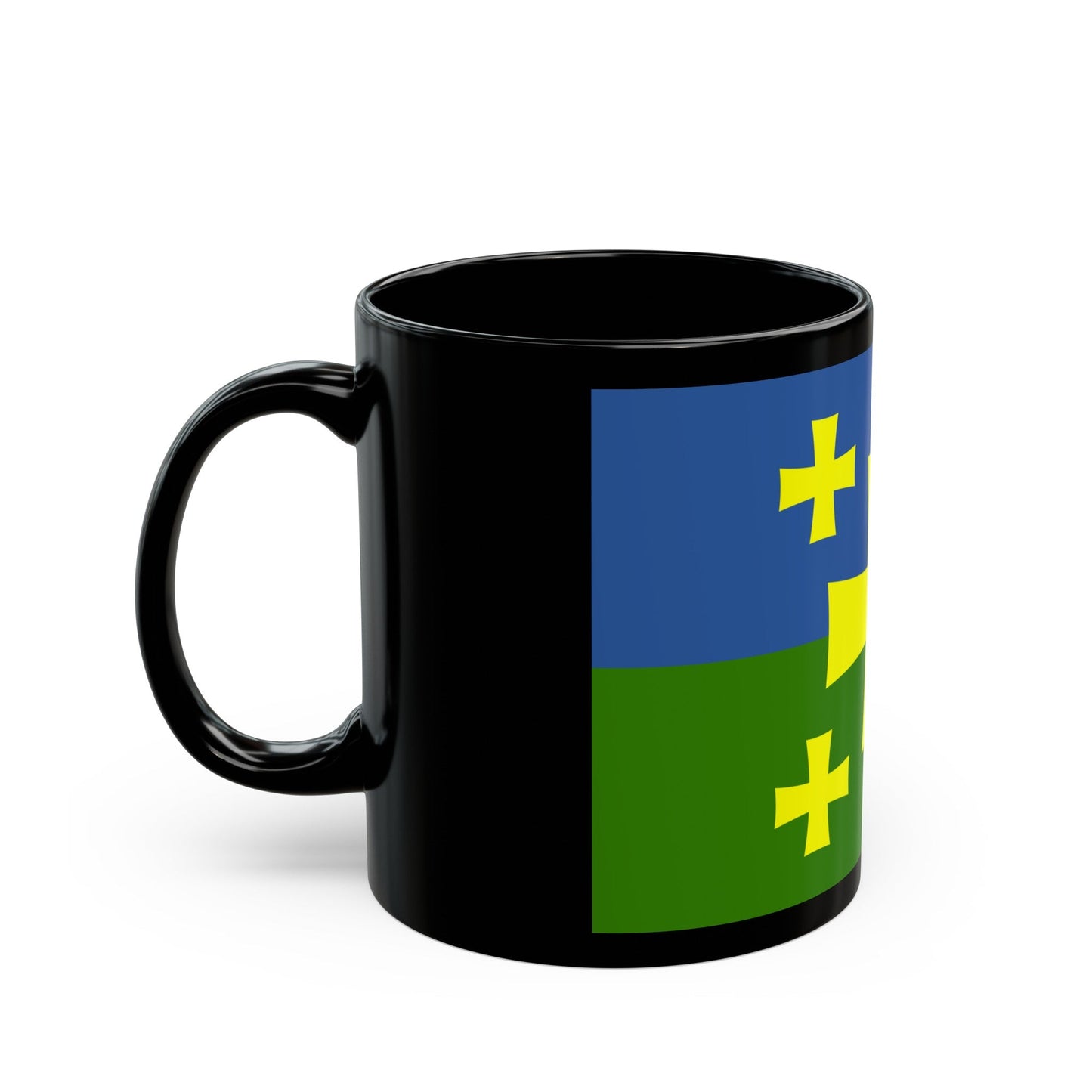 Flag of Kutaisi Georgia - Black Coffee Mug-The Sticker Space