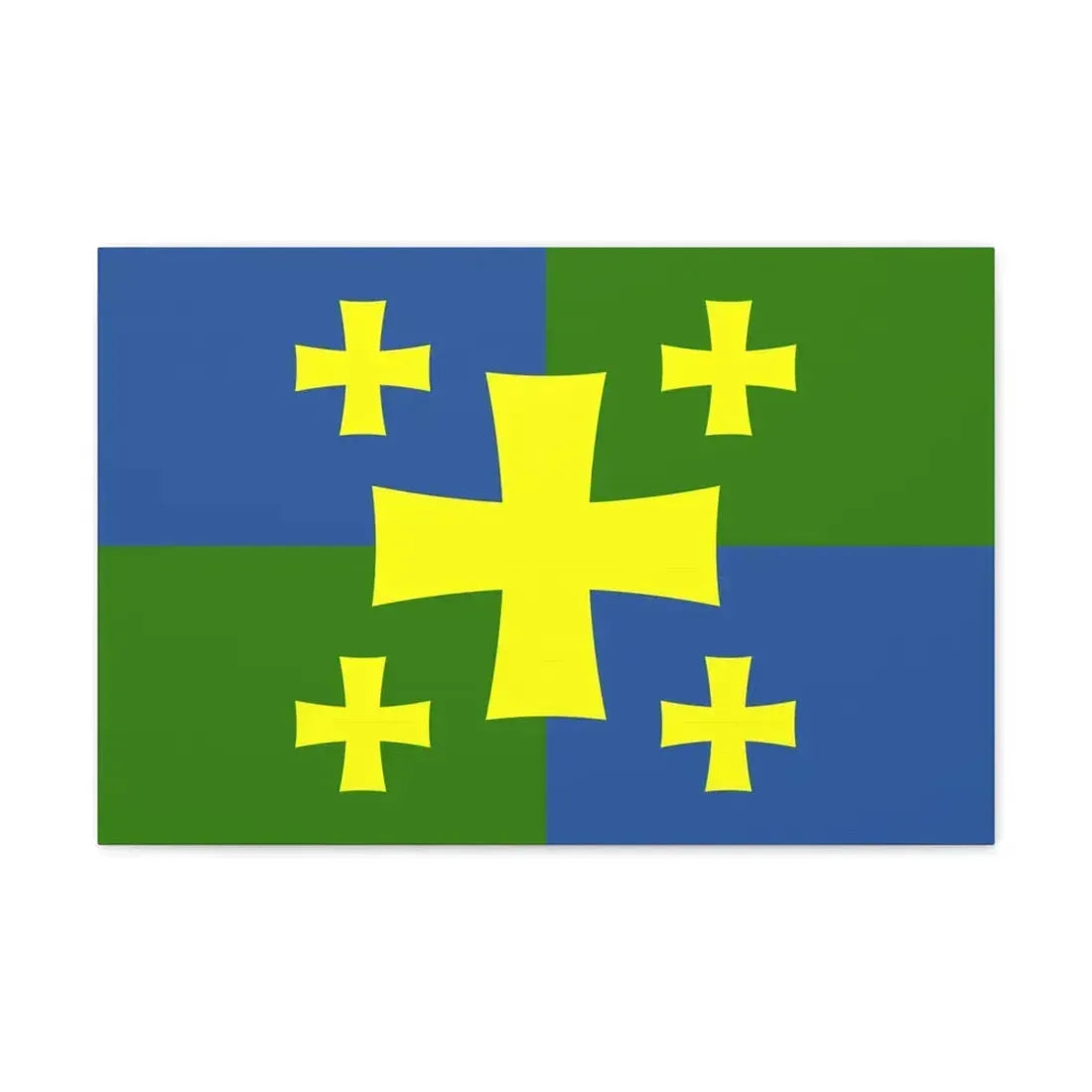 Flag of Kutaisi Georgia - Canvas Wall Art 24″ x 16″ 1.25" - The Sticker Space