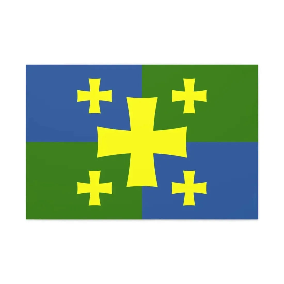 Flag of Kutaisi Georgia - Canvas Wall Art 36" x 24" 1.25" - The Sticker Space