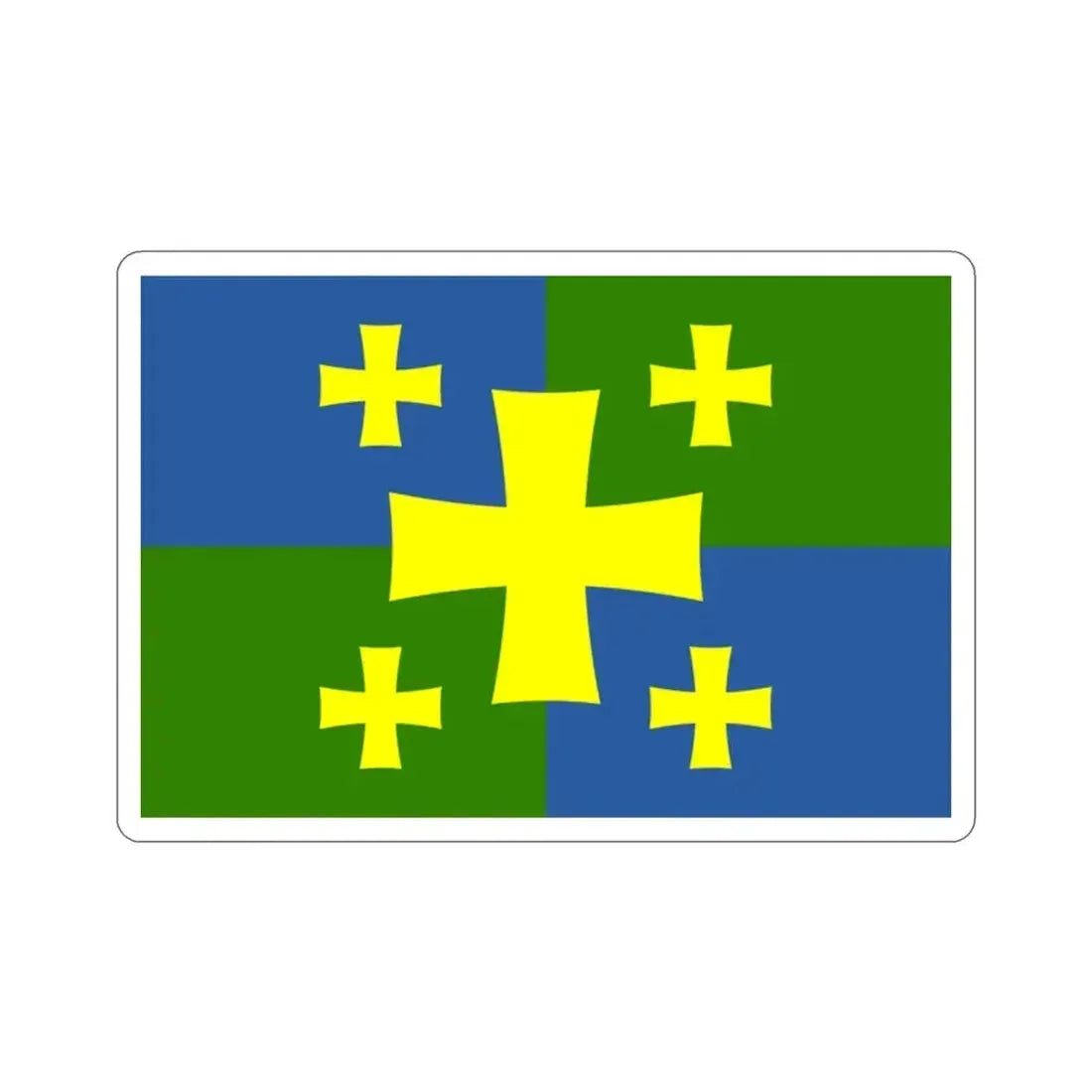 Flag of Kutaisi Georgia STICKER Vinyl Die-Cut Decal 2 Inch - The Sticker Space