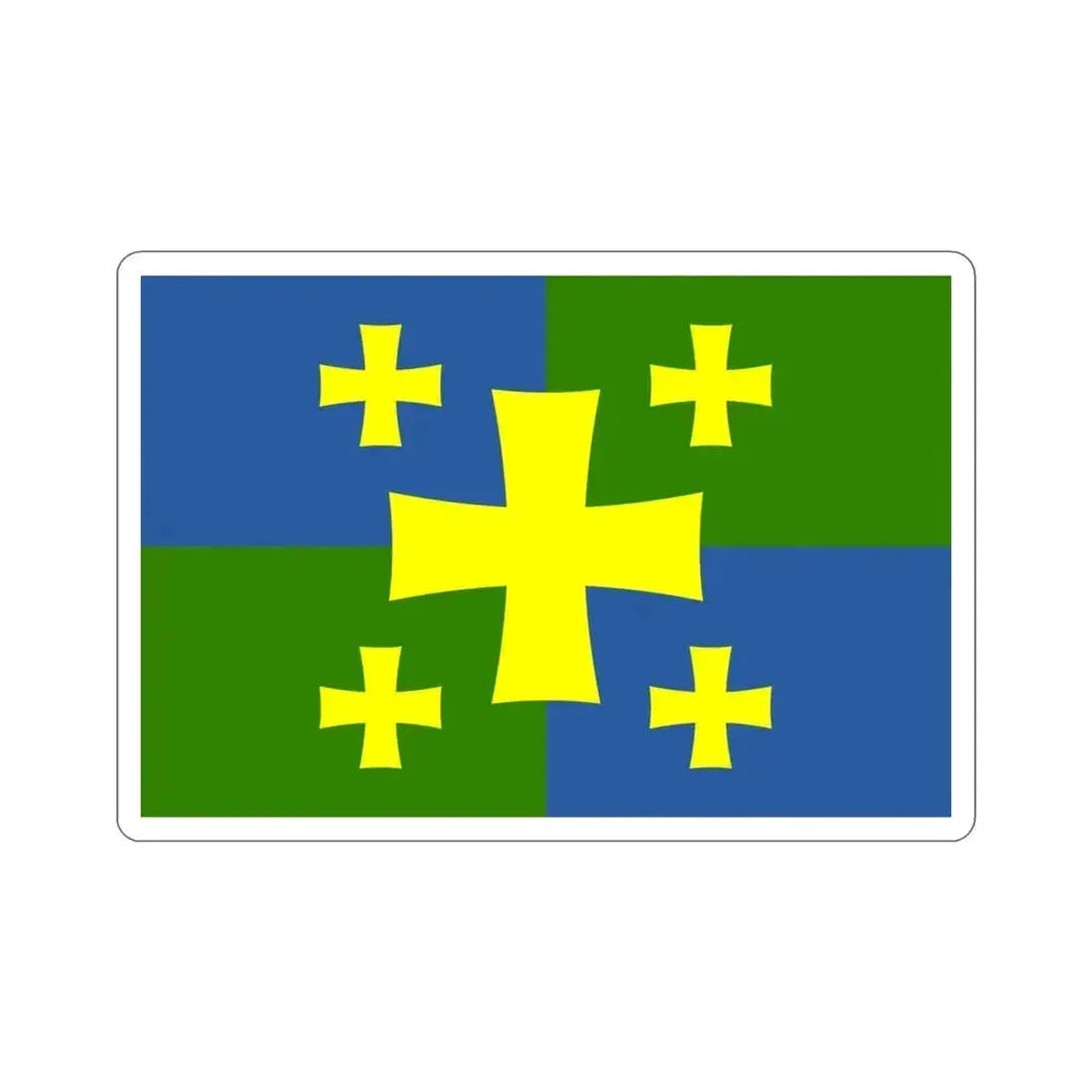 Flag of Kutaisi Georgia STICKER Vinyl Die-Cut Decal 3 Inch - The Sticker Space